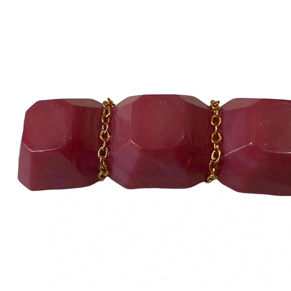 Alexandre de Paris 1980’s French Barrette in Pinkish‎ Purple Gold, Made in Paris